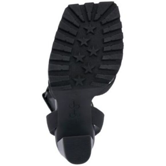 JESSICA SIMPSON Womens Black Kielne Square Toe Block Heel Heeled Sandal 5.5 M - Picture 4 of 4